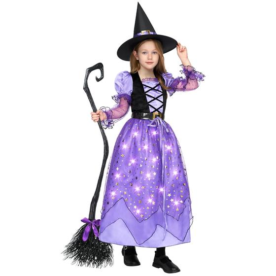 Imagem de Fantasia de Bruxa Infantil Spooktacular Creations com Luzes e Sutiã