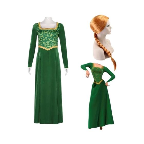 Green Princesa Fiona Vestido Green Dress Princess Fiona Costume
