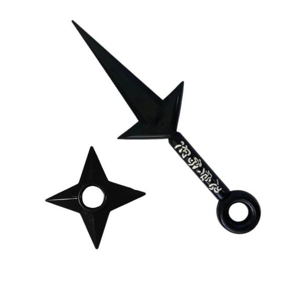 Imagem de Fantasia de Ninja Kunai de Brinquedo e Shuriken  Acessórios Anime Cosplay