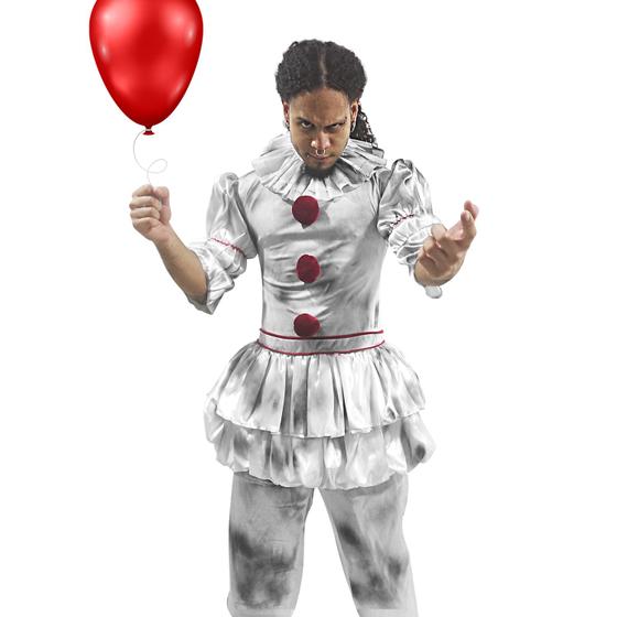 Imagem de Fantasia de Palhaço IT - A Coisa Pennywise Adulto Másculino Terror Horror Halloween Carnaval