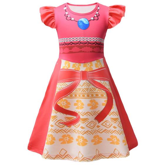 Imagem de Fantasia de princesa AOVCLKID Moana Dress para meninas de 6 anos