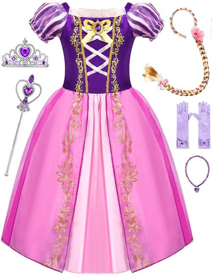 Imagem de Fantasia de princesa Avady Princess Dress Up para meninas com acesso.