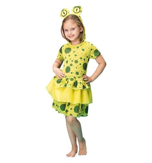 Fantasia de Sapo Infantil Com Capuz Animais Menina - Fantasias Carol ...