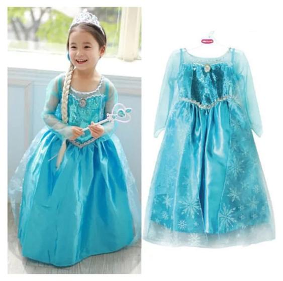Fantasia Elsa Frozen Infantil Luxo Disney Princesas tamanho 6 - Amora ...