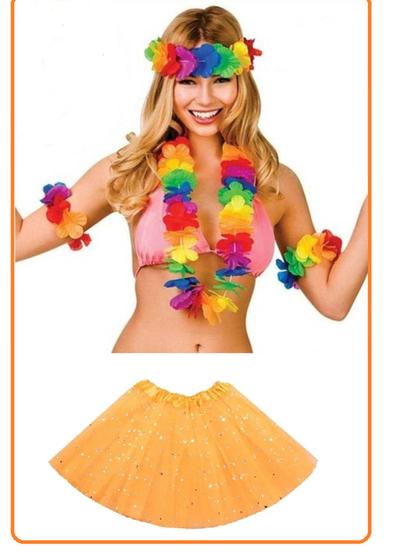 Saia Havaiana Festa Havaiana Feminina Baile Saia Para Festa