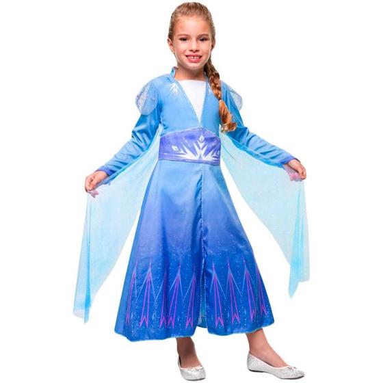 Imagem de Fantasia Frozen 2 Infantil Vestido Princesa Elsa de Luxo Disney