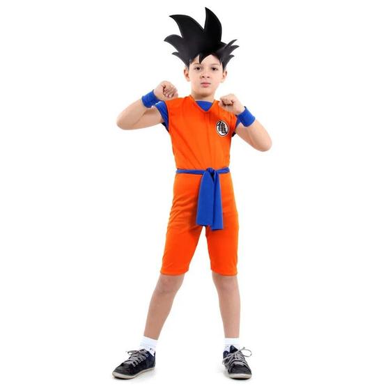 Imagem de Fantasia Goku Dragon Ball Super Infantil Curta com Máscara