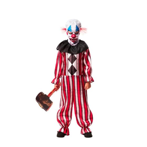 Imagem de Fantasia Halloween Palhaço Infantil Com Máscara de Terror