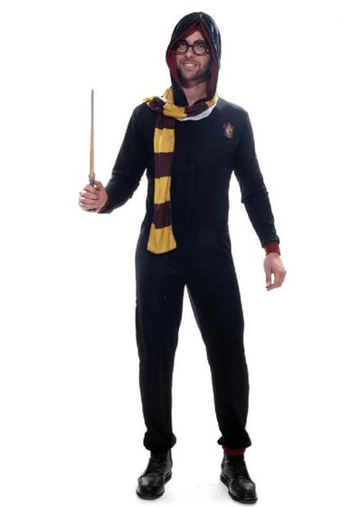 Imagem de Fantasia Harry Potter Kigurumi Adulto com Óculos