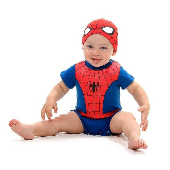 Fantasia Homem Aranha Bebê Body Completo Original Marvel - Sulamericana ...