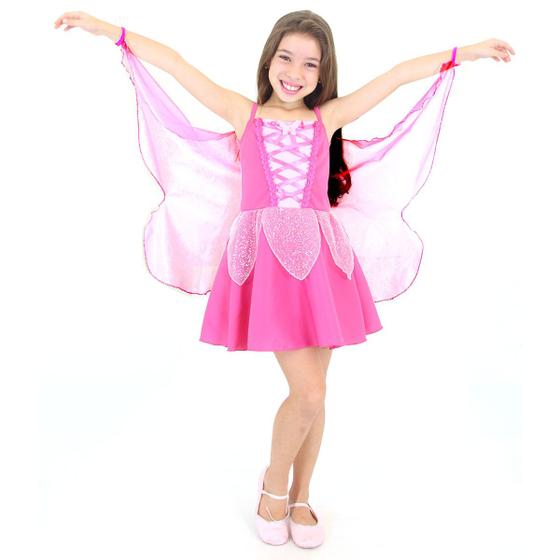 Imagem de Fantasia infantil borboleta pink tam. m sulamericana