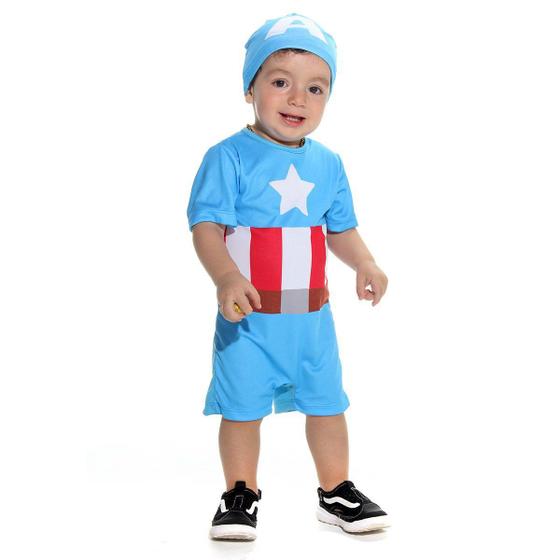 Imagem de Fantasia Infantil - Capitão América Bebe - Tamanho M ( 18 meses) - 915760- Sulamericana