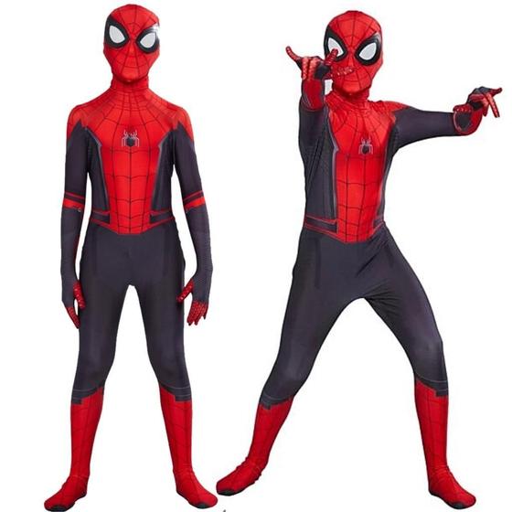 Imagem de Fantasia Infantil Cosplay Homem Aranha 140Cm Veste 10 A 11