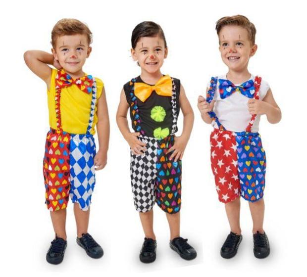 Fantasia infantil de palhacinho, palhaço tema circo - Anjo Fantasias ...