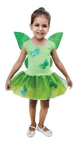 Imagem de Fantasia Infantil Fada Verde Com Asa  - 2 A 8 Anos