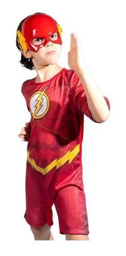 Imagem de Fantasia Infantil Flash Com Máscara Super Héroi Oficial