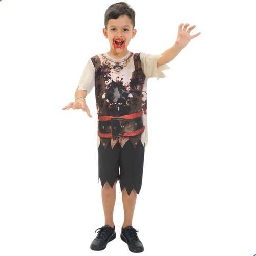 Imagem de Fantasia Infantil Halloween Pirata Cosplay Carnaval Zumbi