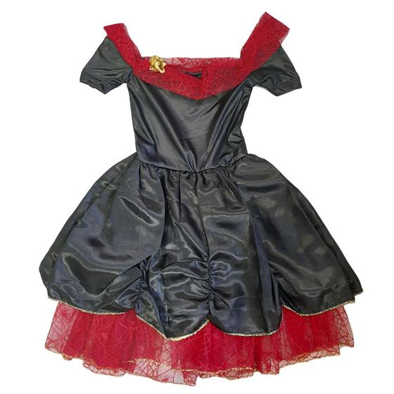 Imagem de Fantasia Infantil Halloween Viúva Aranha Vestido