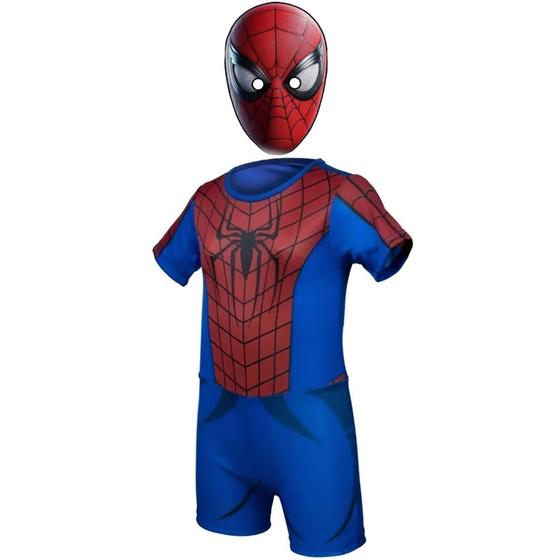 Imagem de Fantasia Infantil Homem Aranha Com Máscara de E.V.A 3D