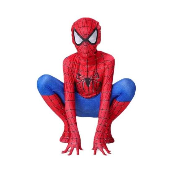 Imagem de Fantasia Infantil Homem-Aranha - Macacão de Elastano para Cosplay de Halloween