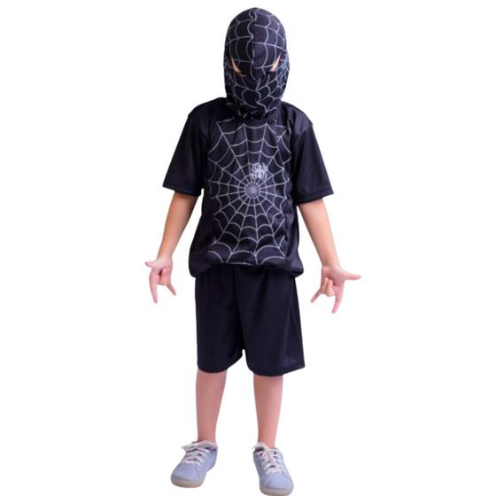 Imagem de Fantasia Infantil Masculina Muvile Aranha Preto