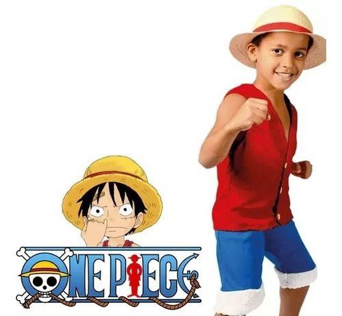 Imagem de Fantasia Infantil One Piece Luffy + Chapéu Original