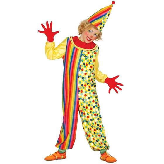 Imagem de Fantasia Infantil pra Menino de Carnaval e Festa Roupa Palhaço Palhacinho de Circo com Chapeu