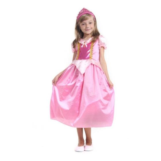 Imagem de Fantasia Infantil Princesa Rosa STD Tam M ( 6 a 8 anos) Sulamericana Fantasias