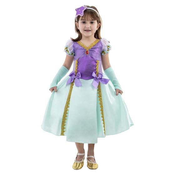 Imagem de Fantasia Infantil Princesa Sereia Vestido com Tiara