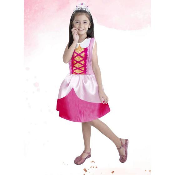 Imagem de Fantasia Infantil Vestido Princesa Rosa