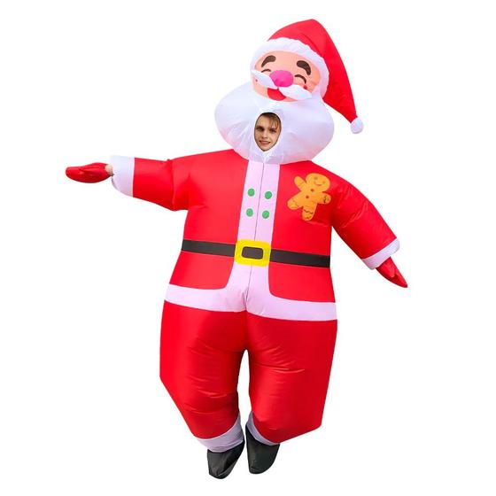 Imagem de Fantasia inflavel papai Noel boneco de neve arvore de natal