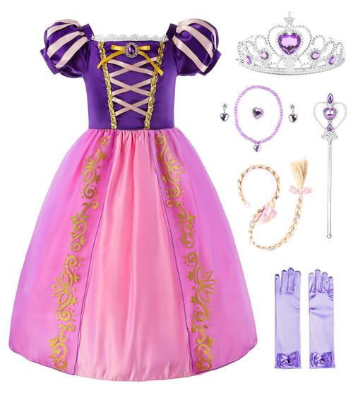 Imagem de Fantasia JerrisApparel Girls Princess Halloween Purple 6 anos