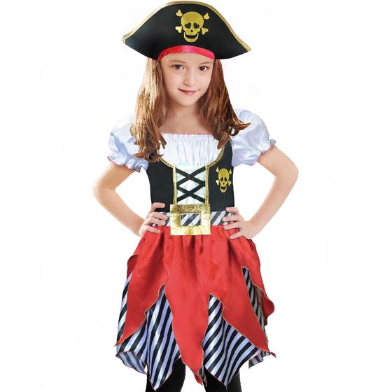 Imagem de Fantasia Lingway Toys Girls Deluxe Pirate 9-10 Anos