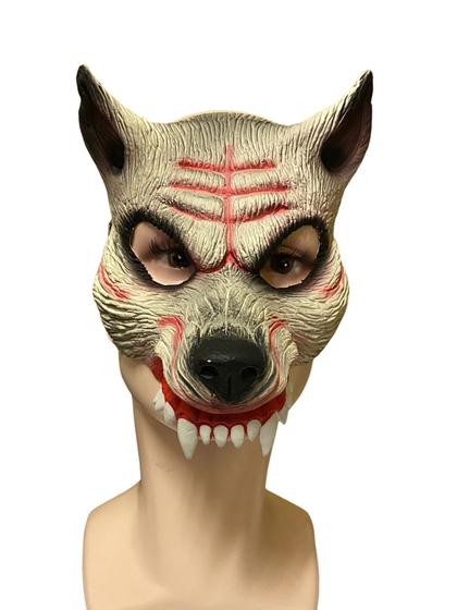 Imagem de Fantasia Máscara Lobo Assustador Assassino de Látex