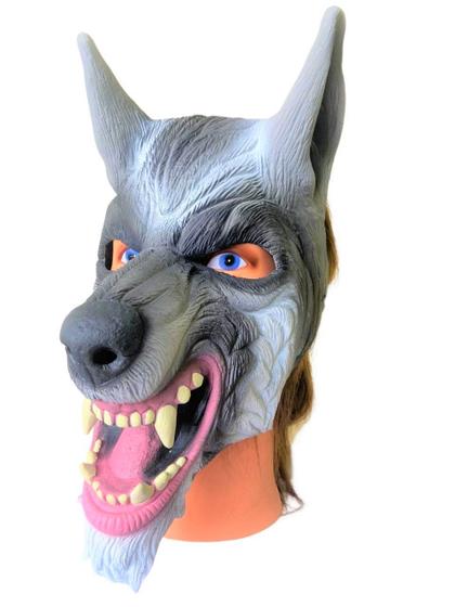 Imagem de Fantasia Máscara Lobo Mau de Látex Adulto/ Infantil Festa