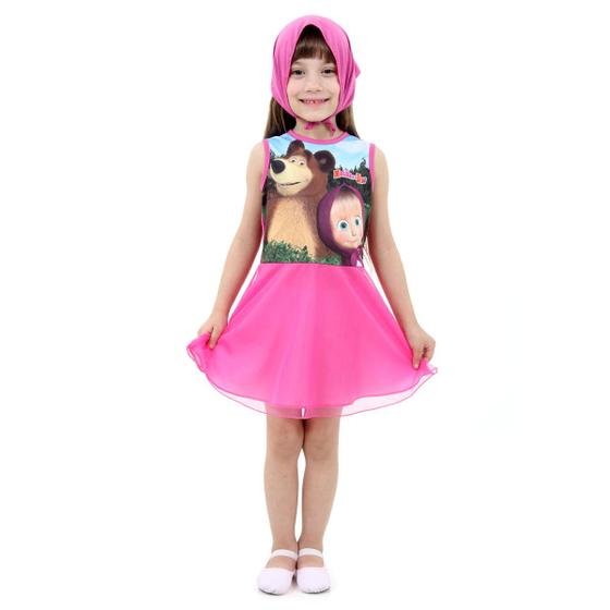 Fantasia Masha Faces POP Infantil - Masha e o Urso - Original ...
