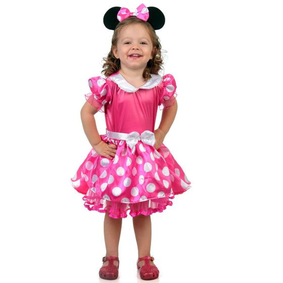 Imagem de Fantasia Minnie Bebê Rosa - Disney