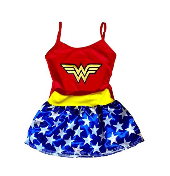 Roupa Mulher Maravilha CrianÃ§a Fantasia Mulher Maravilha Princesa