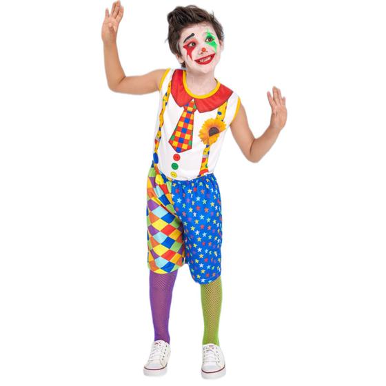 Imagem de Fantasia Palhaço Palhacinho Menino Circo Festa Infantil Aniversário Carnaval