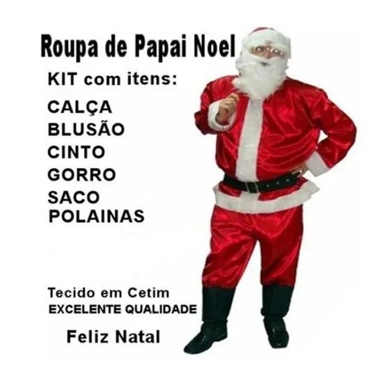 Imagem de Fantasia Papai Noel Completa Luxo- Unidade