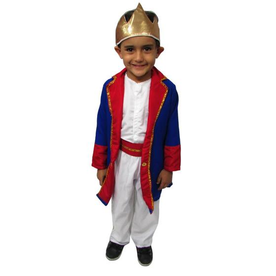 Imagem de Fantasia Pequeno Príncipe Lord Completa Bebe Menino Festa Temática De Personagem Rei Mesversario Carnaval Aniversário