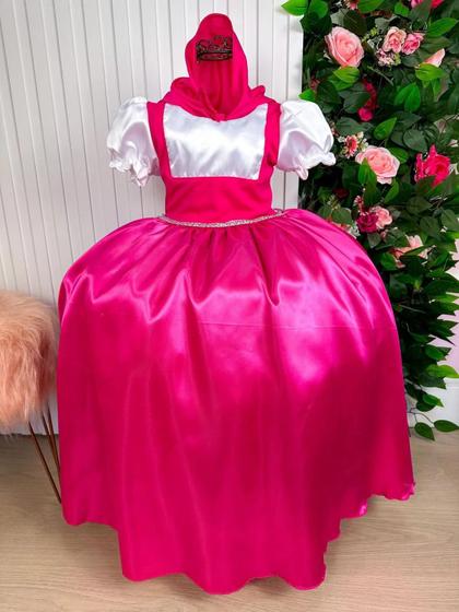 Imagem de Fantasia Pink Com Capuz Infantil Completa - Envio Rápido