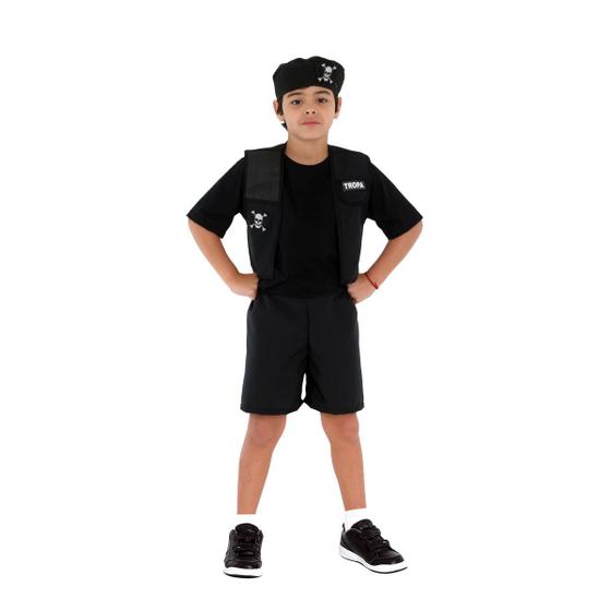 Imagem de Fantasia Policial Tropa Curto Infantil