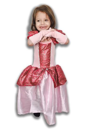 Imagem de Fantasia Princesa Rose Bela Adormecida Infantil Luva Vestido
