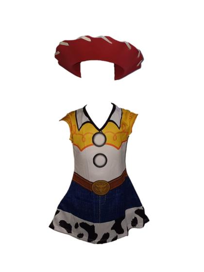 Imagem de Fantasia Roupa Infantil Jessie Com Chapéu