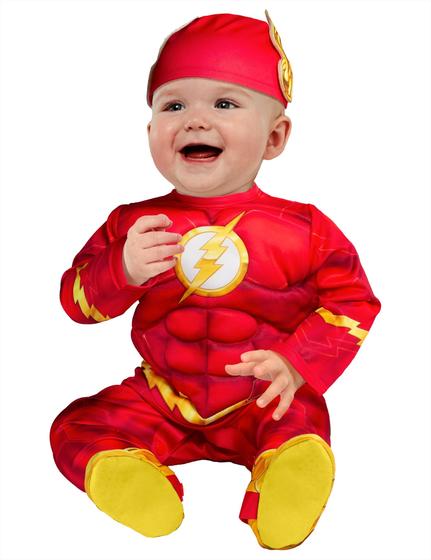 Imagem de Fantasia Rubie's Infant/Toddler The Flash Macacão com chapéu 6-12M