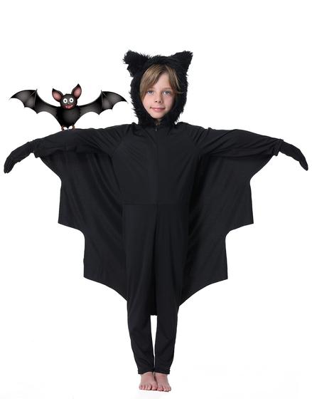 Imagem de Fantasia Seawhisper Bat para crianças, meninos e meninas, criança, Halloween