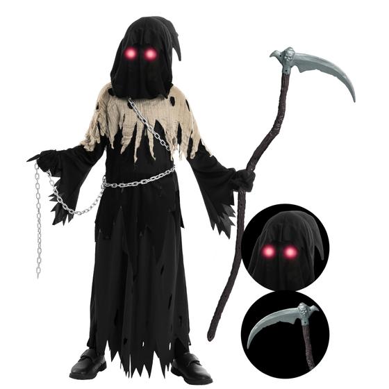 Imagem de Fantasia Spooktacular Creations Glowing Eyes Grim Reaper Kids