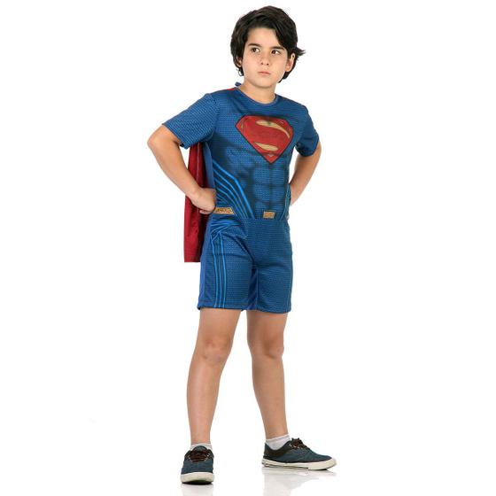Imagem de Fantasia Super Homem Infantil Curto - Liga da Justiça