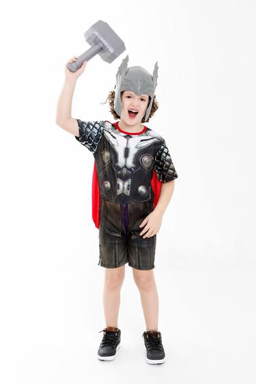 Imagem de Fantasia Thor Ragnarok Infantil Com Mascara E Martelo